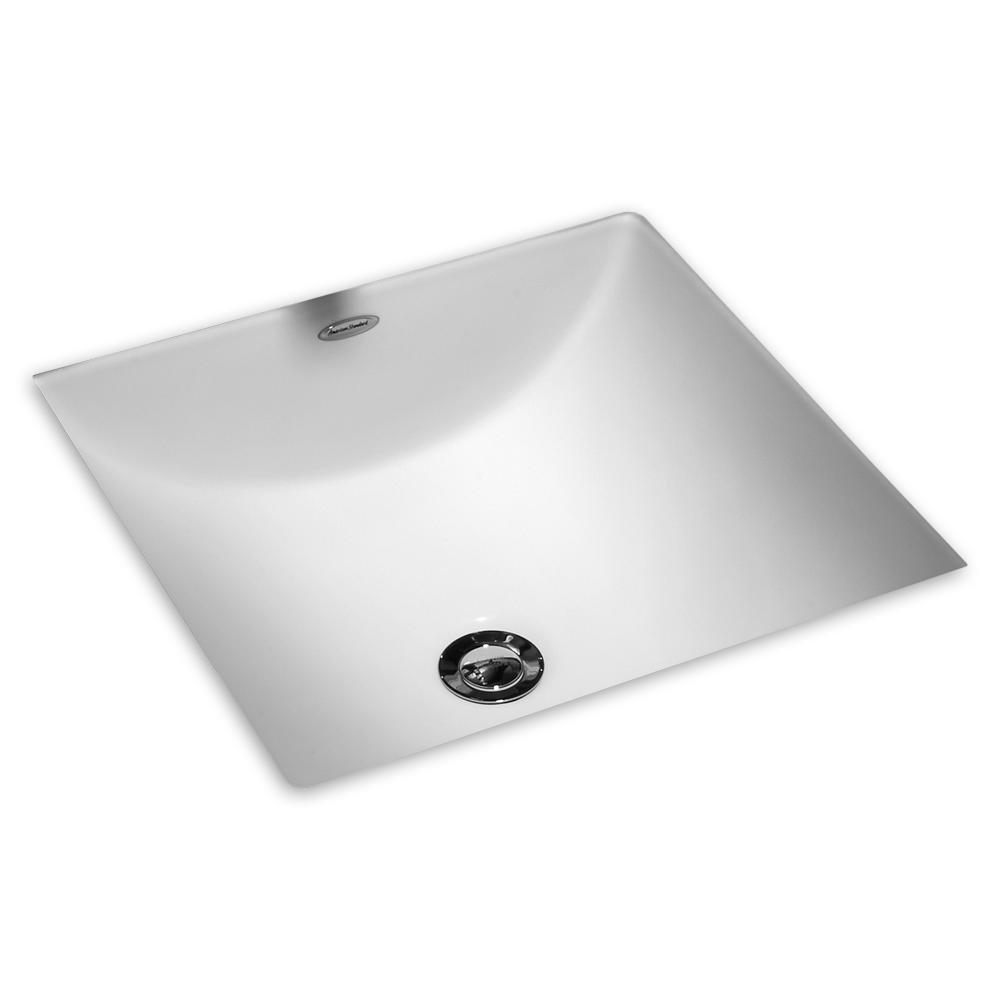 American Standard White Undermount Bathroom Sink with Overflow 