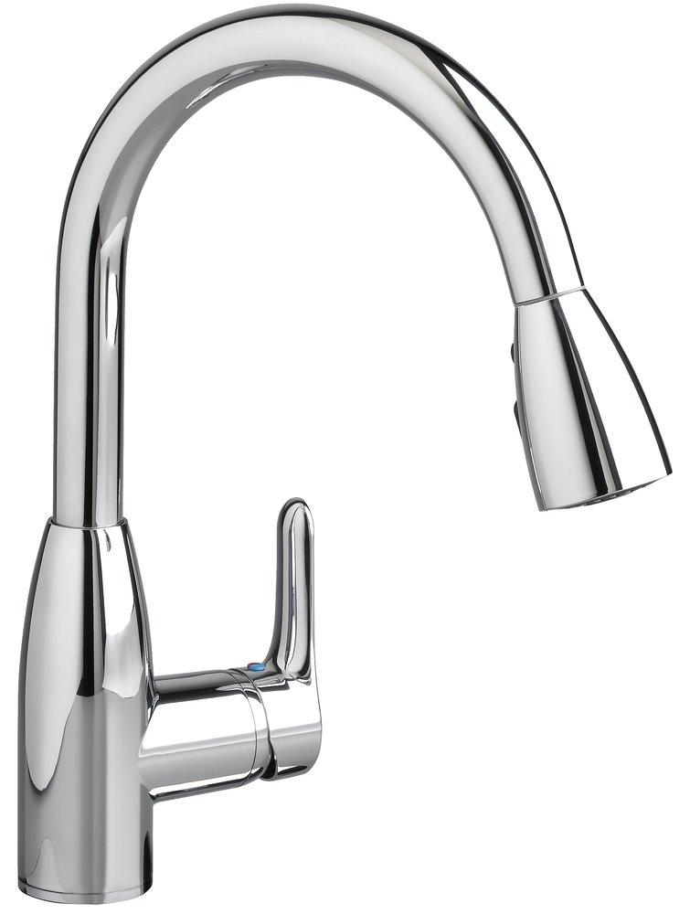 American Standard Polished Chrome Single Handle Pull Down Kitchen Faucet 