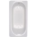 American Standard White Oval Rectangular Bathtub with Left Drain, Ledge and Overflow 