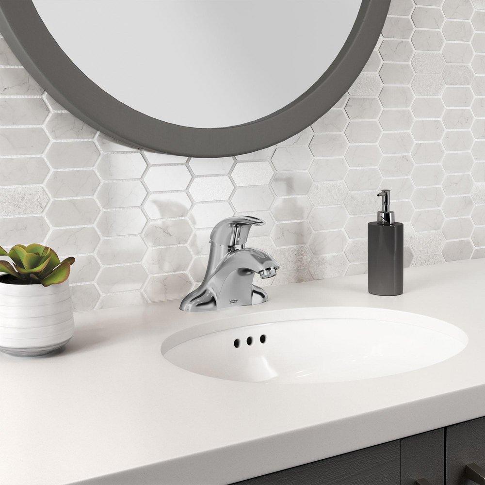 American Standard Polished Chrome Single Handle Centerset Bathroom Sink Faucet 