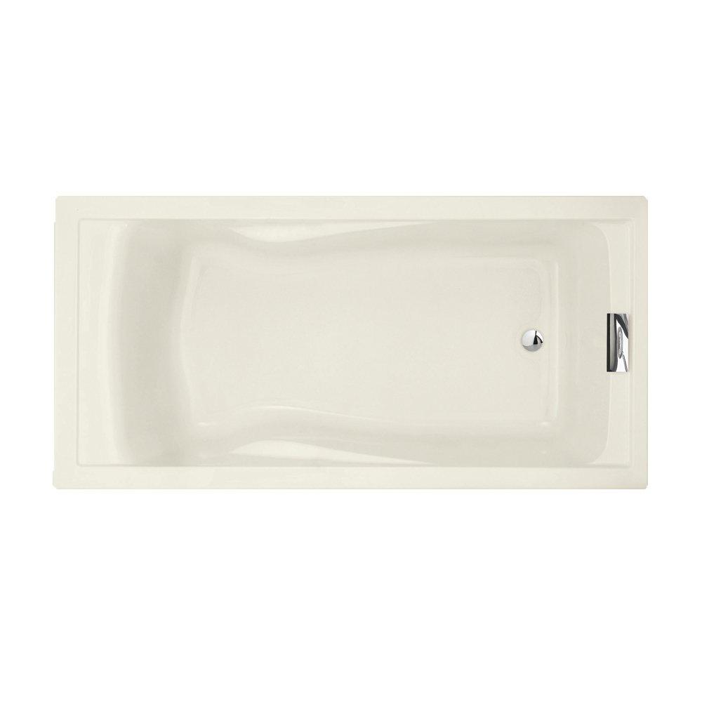 American Standard Linen 72 x 36 in. Soaker Drop-In Bathtub with Right Drain 