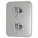 Double Lever Handle Thermostatic Valve Trim Kit in Polished Chrome