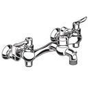 American Standard Rough Chrome Two Lever Handle Wall Mount Service Faucet 