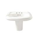 20-7/8 in. Wall Mount Rectangular Vitreous China Bathroom Sink in White