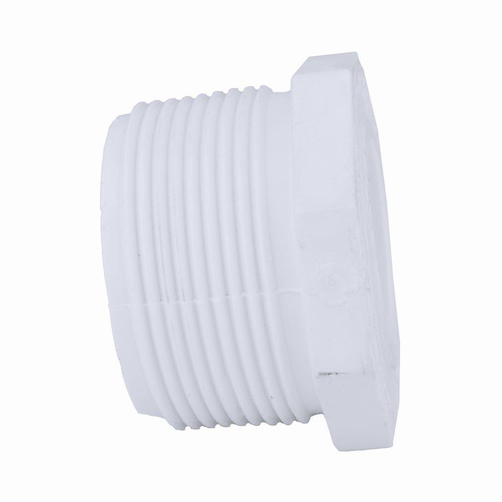 White PVC Schedule 40 Male x Female Threaded Bushing 