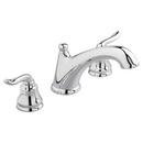 3-Hole Bathtub Faucet Trim Kit with Double Lever Handle in Polished Chrome