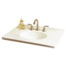 31-1/8 in x 22-7/8 in Single Bowl Fireclay and Marble Vanity Top in White