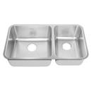 32-7/8 x 18-3/4 in. Undermount 60/40 Double Bowl Kitchen Sink Brushed Stainless Steel