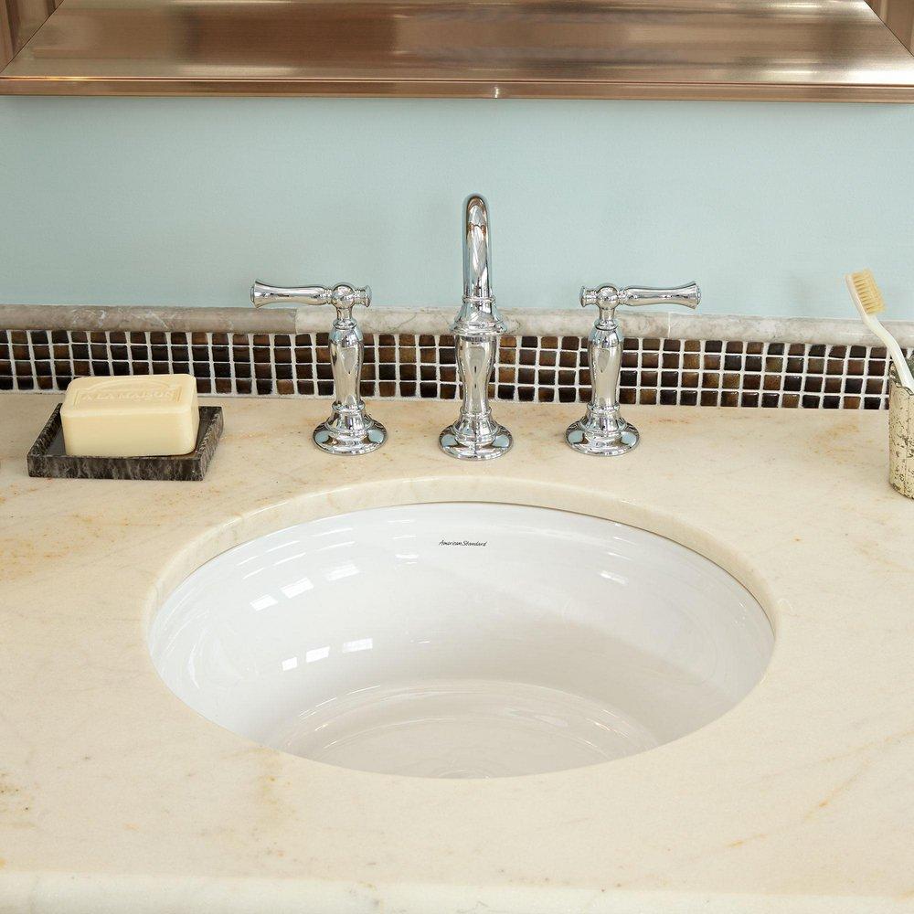 American Standard Polished Chrome Two Handle Widespread Bathroom Sink Faucet 