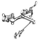 American Standard Polished Chrome Two Wristblade Handle Wall Mount Service Faucet 