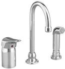 Single Handle Lever Deck Mount Service Faucet in Polished Chrome