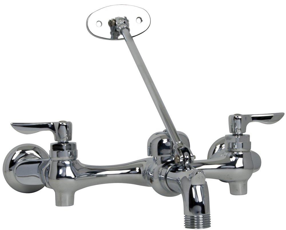 American Standard Polished Chrome Two Lever Handle Wall Mount Service Faucet 