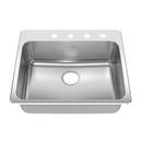 1-Bowl Drop-In Kitchen Sink in Brushed Stainless Steel