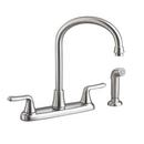 Two Handle Kitchen Faucet in Stainless Steel - PVD