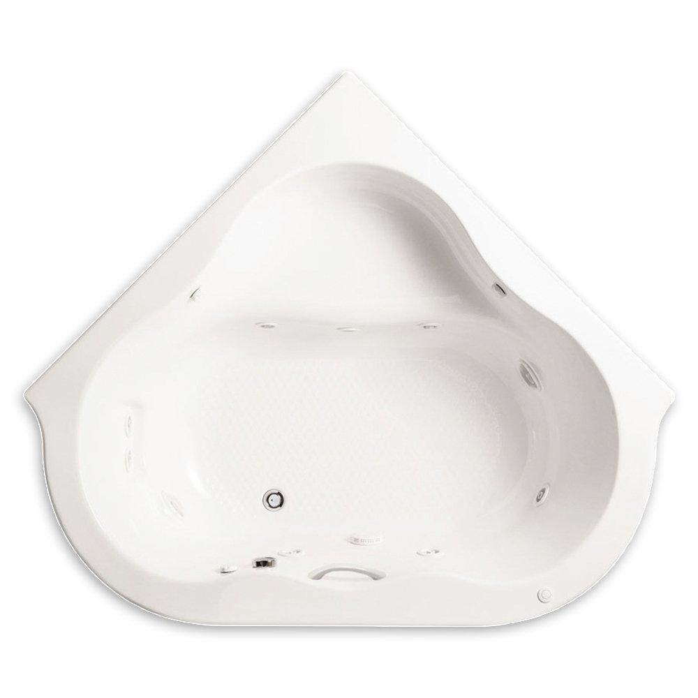 American Standard White 54-1/2 x 54-1/2 in. Whirlpool Corner Bathtub 