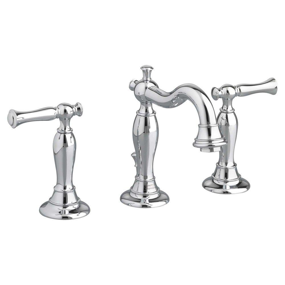American Standard Polished Chrome Two Handle Widespread Bathroom Sink Faucet 