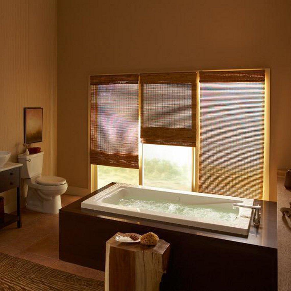 American Standard White 60 x 36 in. Whirlpool Drop-In Bathtub with Reversible Drain 