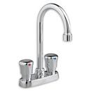 0.5 gpm 2-Hole Metering Centerset Lavatory Faucet with Double Push Handle in Polished Chrome