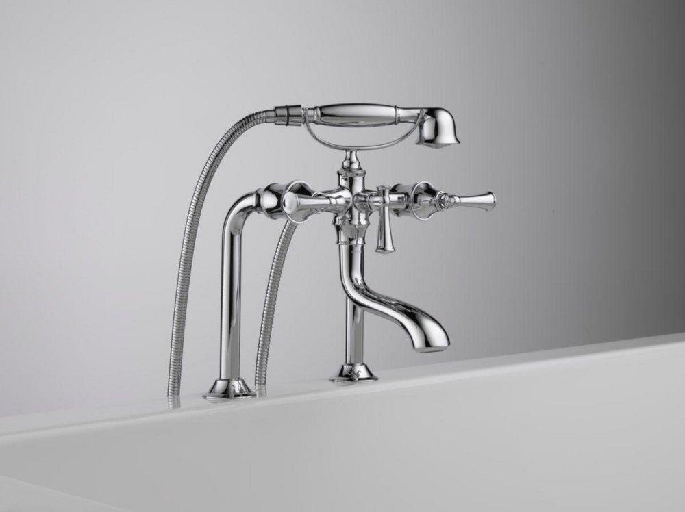 Brizo Chrome Two Lever Handle Floor Mount Filler Trim Only 