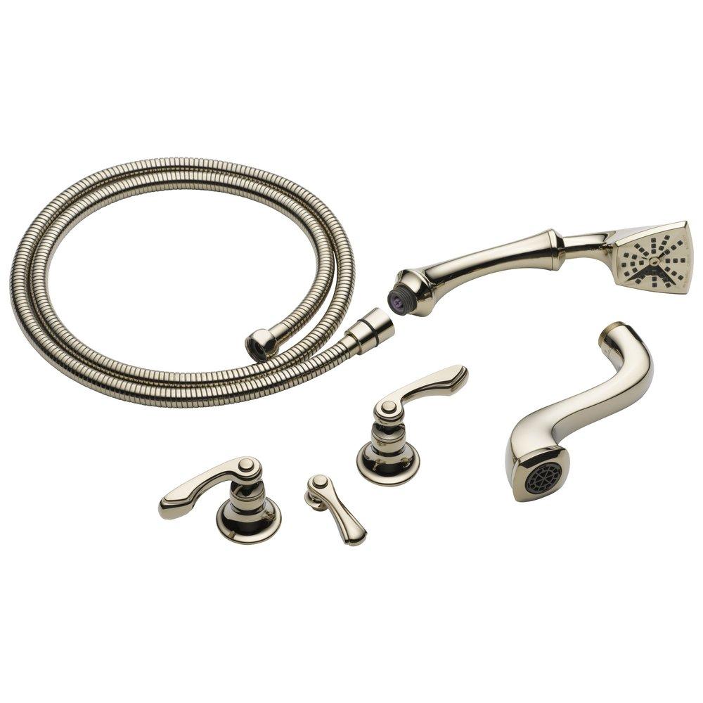 Brizo Polished Nickel Two Lever Handle Floor Mount Filler Trim Only 