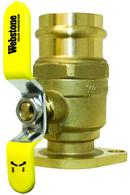 2 in. Forged Brass and Steel Uni-flange Ball Valve with Detachable Rotating Flange