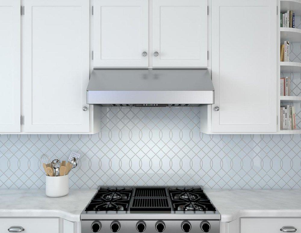 Zephyr Stainless Steel Convertible Range Hood in Stainless Steel 