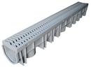 Fernco Grey Channel Drain with Grate in Grey 