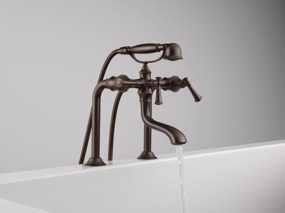 Brizo Venetian Bronze Deckmount Tub Filler 