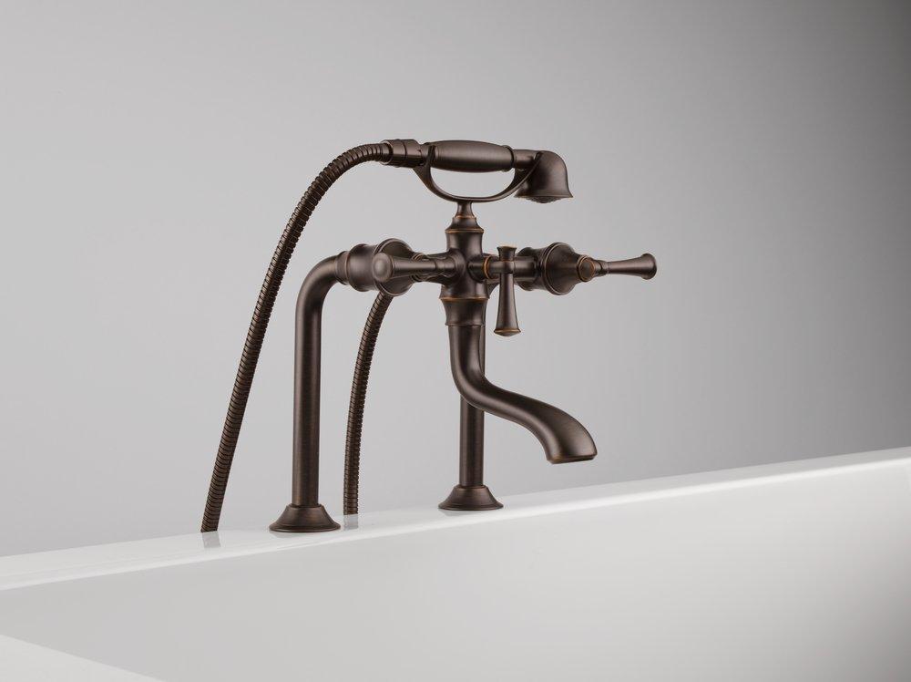 Brizo Venetian Bronze Deckmount Tub Filler 