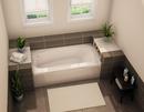 Aker by MAAX White 60 x 30 in. Soaker Alcove Bathtub 