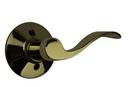 Keyed Entry Lever Lock Set in Brass