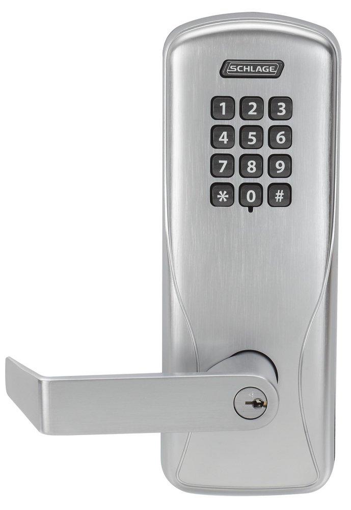 Schlage&reg; Satin Chrome Satin Chrome Handle & Lock Set 