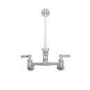 Zurn Polished Chrome Two Lever Handle Wall Mount Service Faucet 