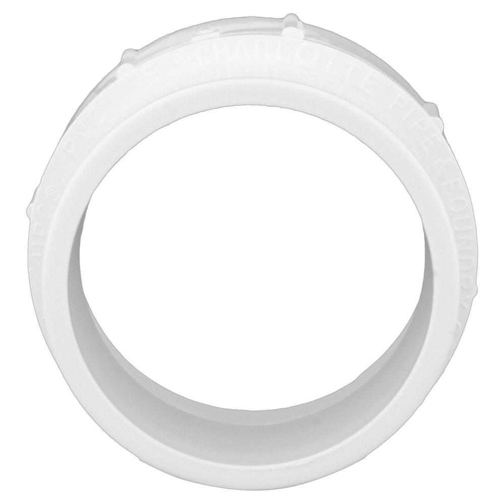 White Hub Straight and DWV Molded PVC Clean-Out Adapter 