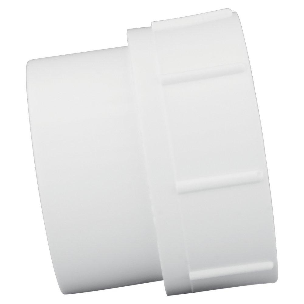 White Hub Straight and DWV Molded PVC Clean-Out Adapter 