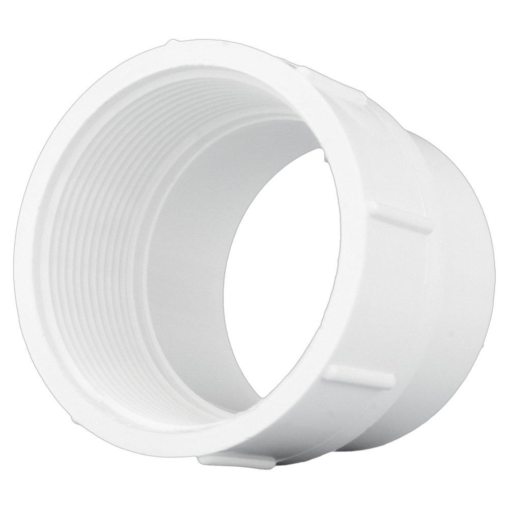 White Hub Straight and DWV Molded PVC Clean-Out Adapter 