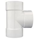 White PVC DWV Straight Tee 