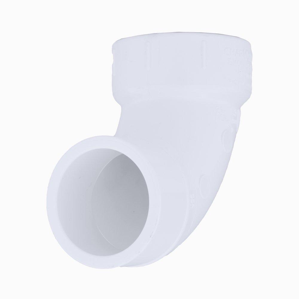 White PVC DWV 90&deg; Street Elbow 