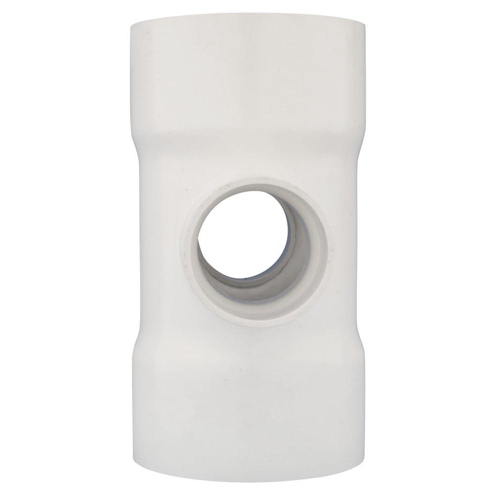 White PVC DWV Cross Tee (Fabricated) 