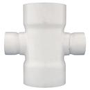 White PVC DWV Cross Tee (Fabricated) 