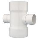 White PVC DWV Cross Tee (Fabricated) 