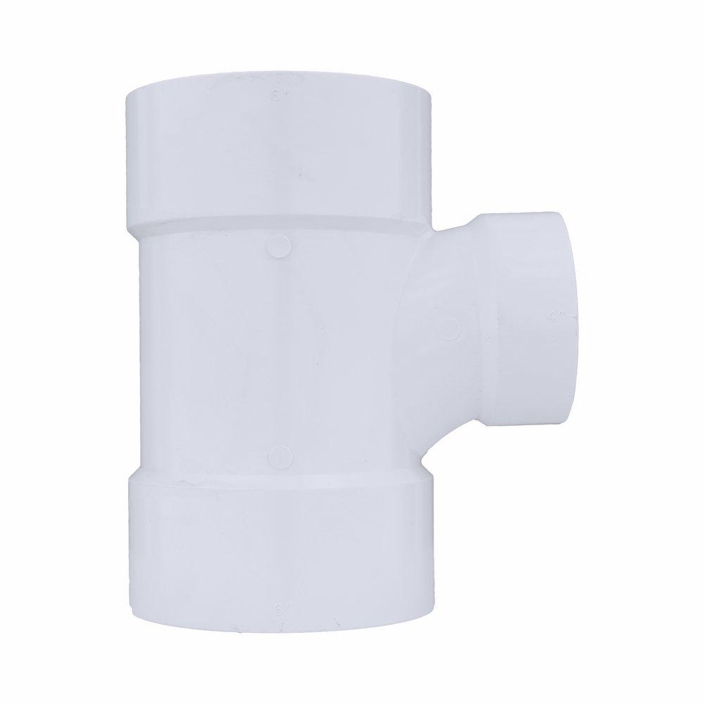White PVC DWV Sanitary Tee 