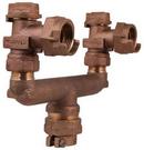 A.Y. McDonald PVC Compression x MNPT Water Service Brass U Branch with Valve 