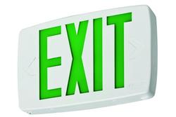 Green Chevron Integrated LED in White