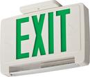 Battery Back Up LED Exit/Emergency Combo Light Green Letters with LED Emergency Light Bar