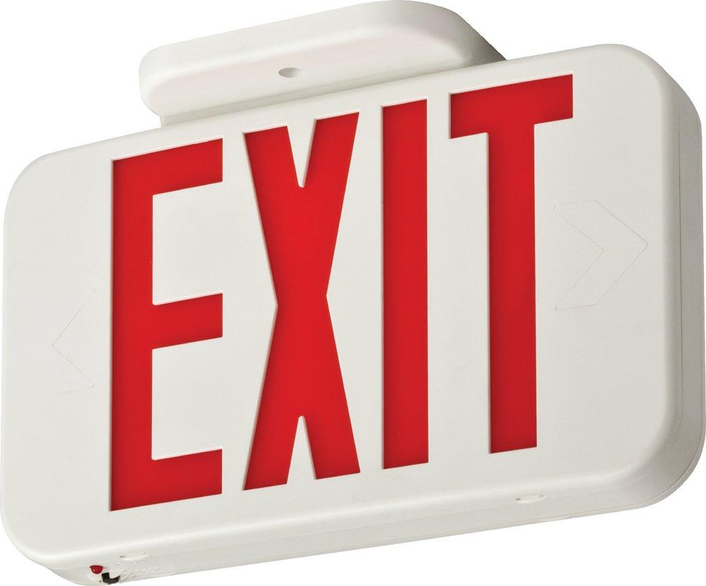 Lithonia Lighting White Battery Back Up LED Exit Sign 