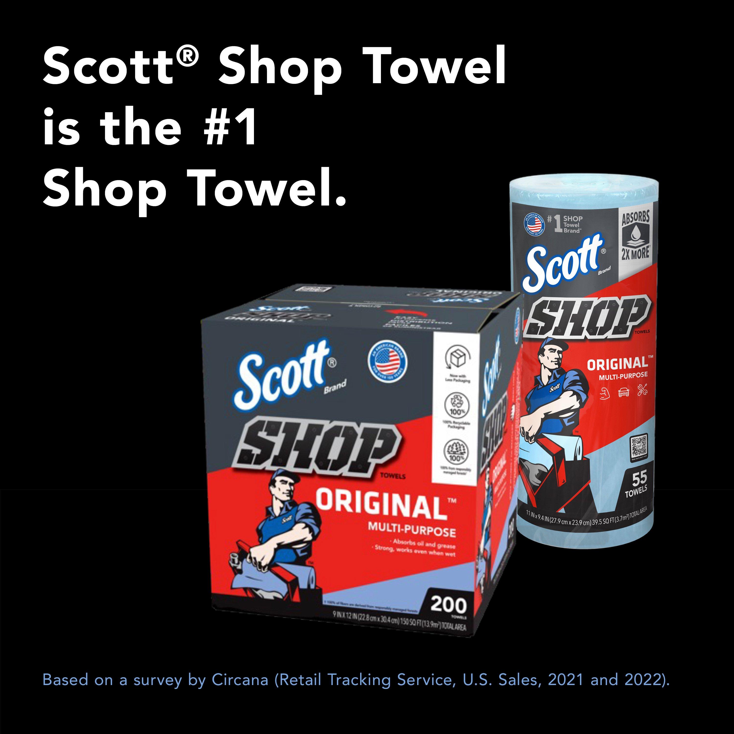 Scott&reg; Blue 11 x 10-2/5 in. Shop Towel 
