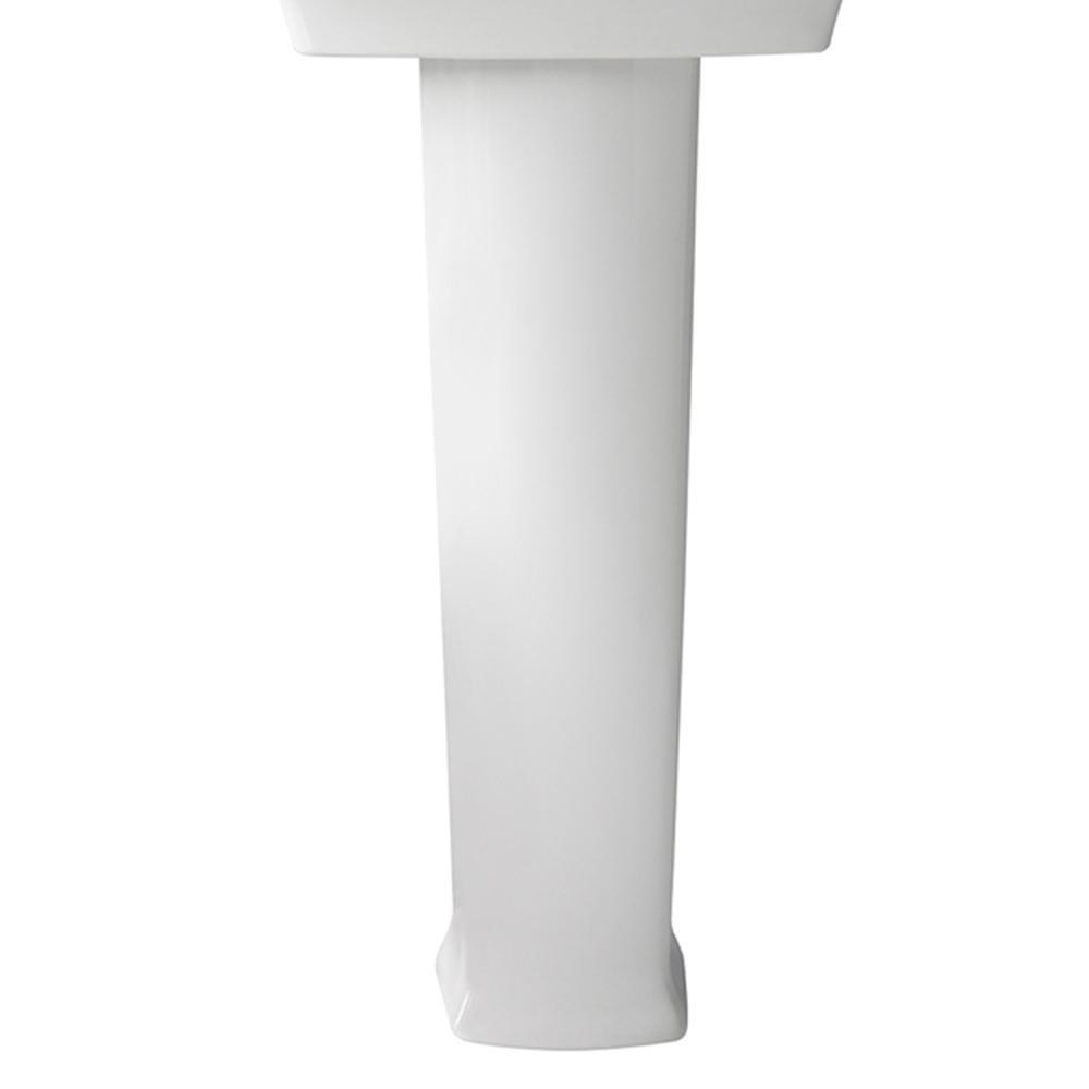 DXV Canvas White 30-3/10 in. Fireclay Pedestal 