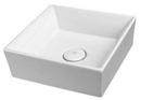 15 x 15 in. Square Vessel Mount Bathroom Sink in Canvas White