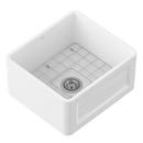 DXV Canvas White 20-1/8 x 18 in. No Hole Fireclay Single Bowl Dual Mount Kitchen Sink 